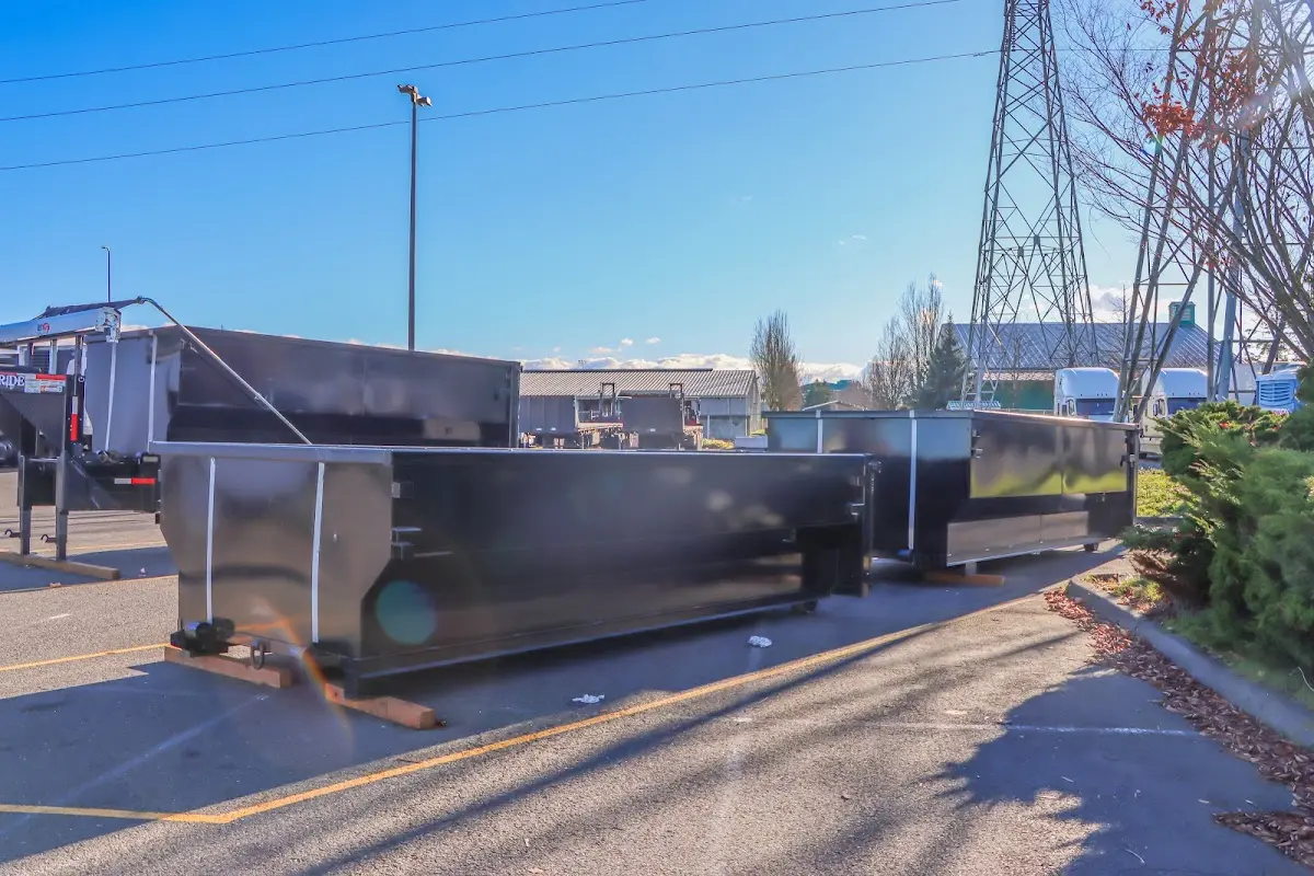 Roll-off dumpster ready for waste disposal at job site for Construction Dumpster Rental in Powell